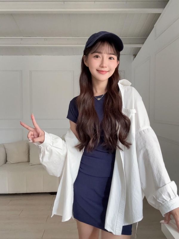 氣泡特調 閉眼包色不易皺oversize口袋造型襯衫 (3colors) #6621J 