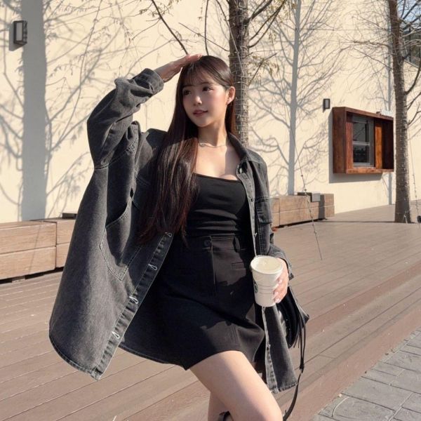 【現貨】日光舊影 春夏透氣柔軟oversize大口袋牛仔外套 (2colors) #1812 