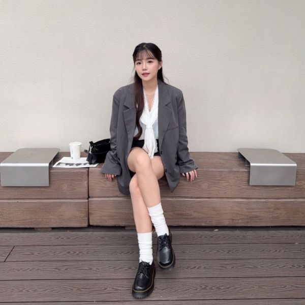 莫奈白光 法式甜美蕾絲領巾上衣 (1colors) #ZD04 