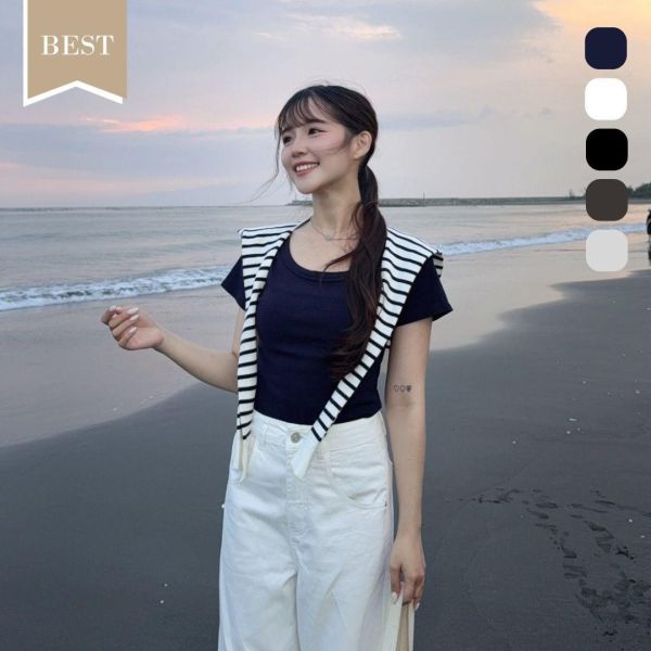 【現貨】經典王牌 必囤好面料多色彈性修身圓領素Tee (5colors) #8620 