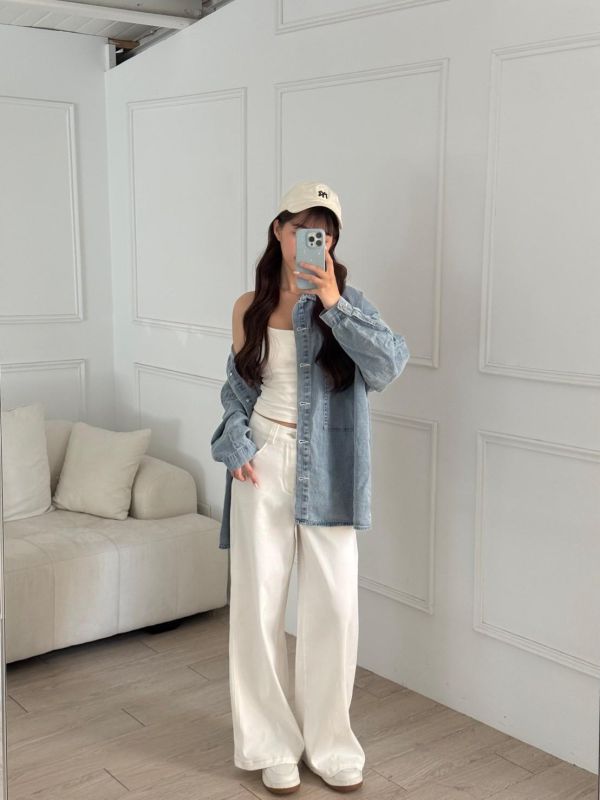 【現貨】日光舊影 春夏透氣柔軟oversize大口袋牛仔外套 (2colors) #1812 