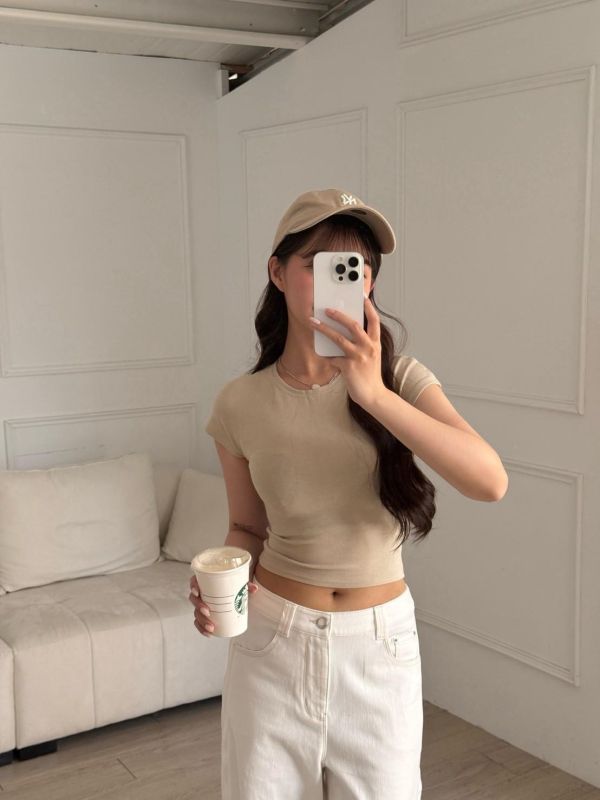 萬搭心機 好版型基礎百搭彈力短tee (4colors) #ZJ01 