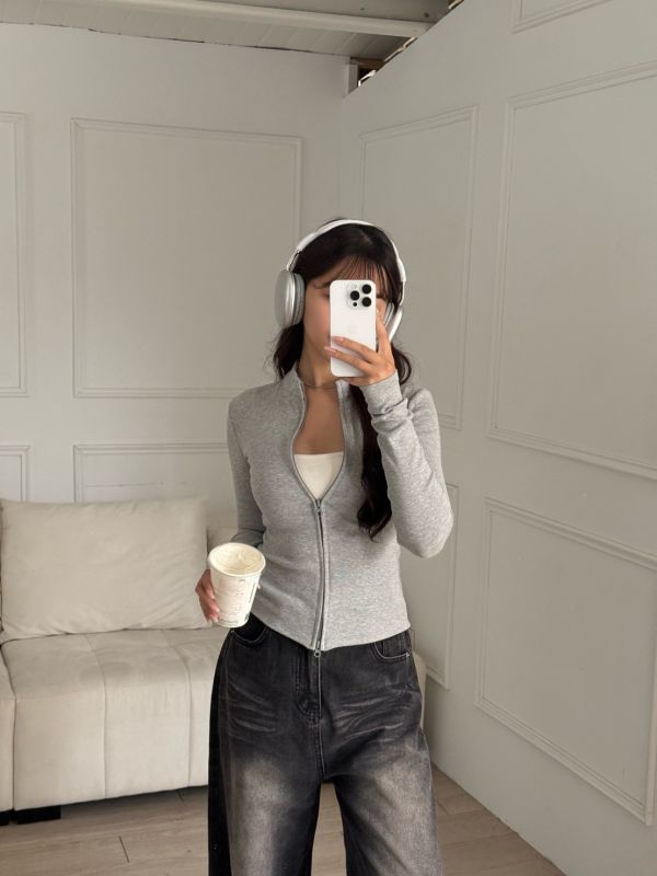 Off the Line 個性立領雙拉鍊外套 (3colors) #ZC10 