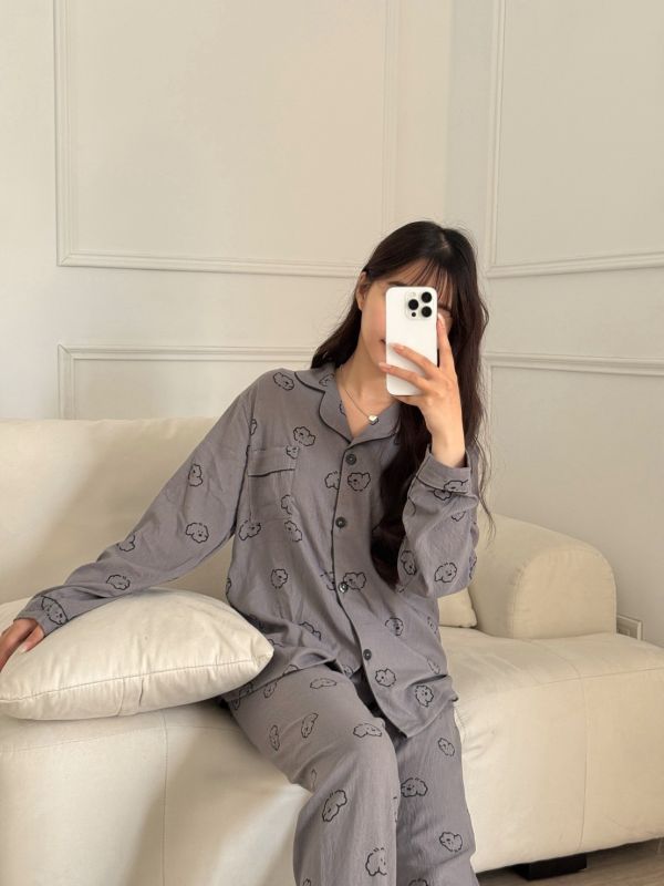 【現貨】棉花糖小狗 包色不心痛雲朵棉超舒適睡衣set (2colors) #ZC11 