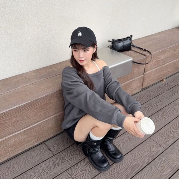 許我耀眼 許妍穿搭高級感休閒set (1colors) #ZD05 