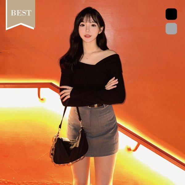 【現貨】韓國女高 好比例百搭西裝短裙 附皮帶 附安全褲 (2colors) #D01 