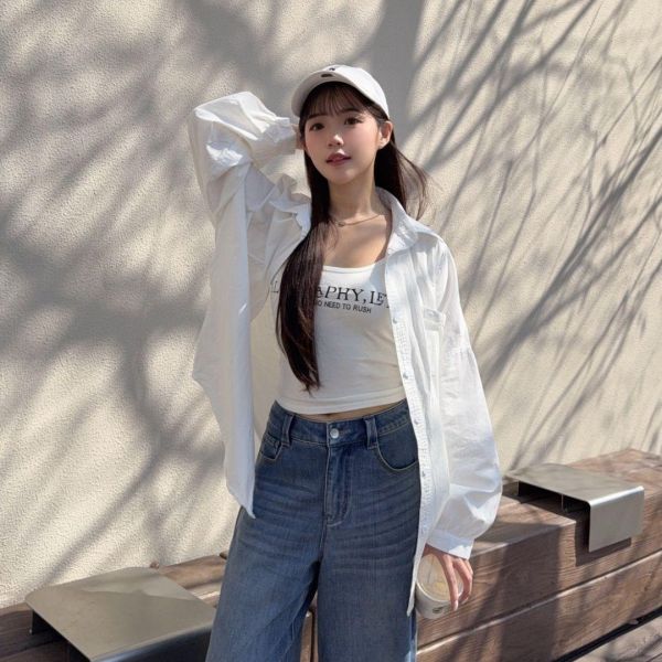 聚焦訊號 字母印花細肩帶Bra背心 (2colors) #ZJ03 