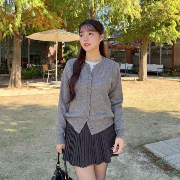 午後自修室 毛呢顯瘦A字百褶短裙 安全褲設計 (2colors) #ZF03 