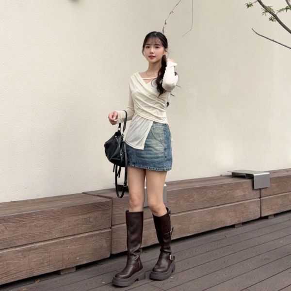 瀰漫底片 別緻顯瘦剪裁防曬長袖上衣 (1colors) #ZM07 