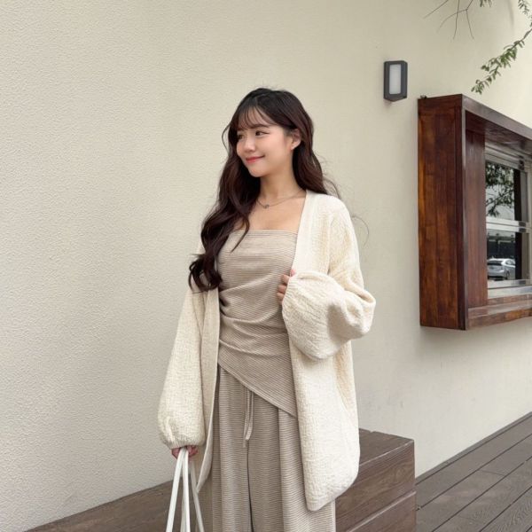 奶酥厚片 百搭溫柔繭型針織毛衣外套 (3colors) #ZC05 