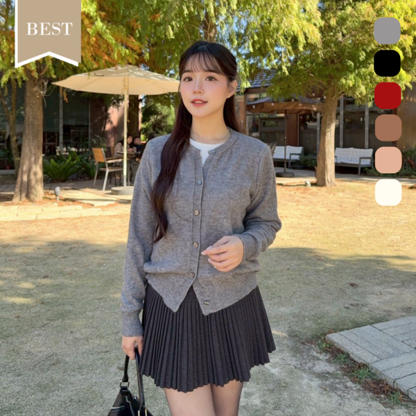 穿滿一週 六色冬日疊穿必備百搭軟糯針織外套 (6colors) #ZF02 