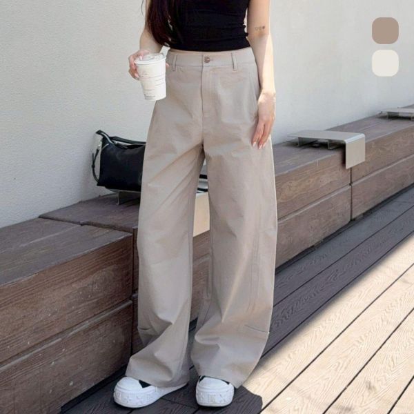 【現貨】“限量無壓工裝褲” 利用立體剪裁達到修飾效果 微弧度剪裁 (2colors) #GH16C1309-03 