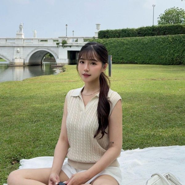 老錢定律 經典polo領透氣麻花遮副乳背心 (2colors) #5266 