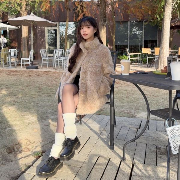 【現貨】年末王炸  重工高級感千金毛毛立領外套 (2colors) #ZG04 