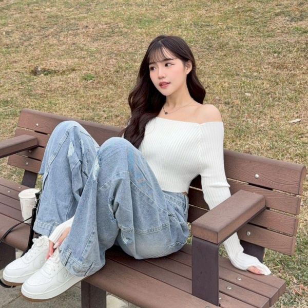 【現貨】街頭Slay 重工設計感個性刷破牛仔褲 (1colors) #ZI05 