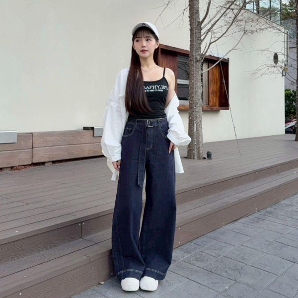 【現貨】“自訂款C位褲” 穿上瞬間成為矚目焦點 附腰帶 (1colors) #GN15Q2503-03 