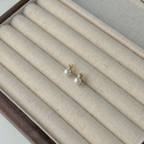 【現貨】法式浪漫 S925純銀珍珠耳環 (1colors) #A20 