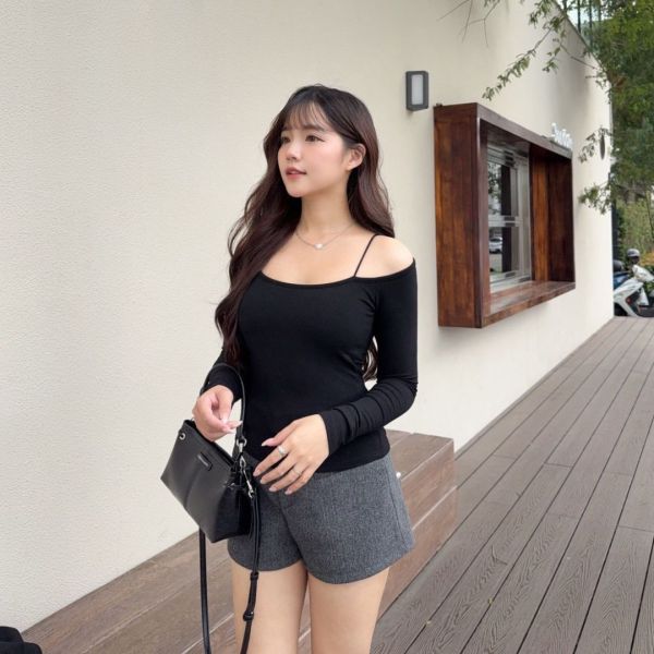 零距謬斯 微辣設計舒適Bra長袖上衣 (3colors) #ZD07 