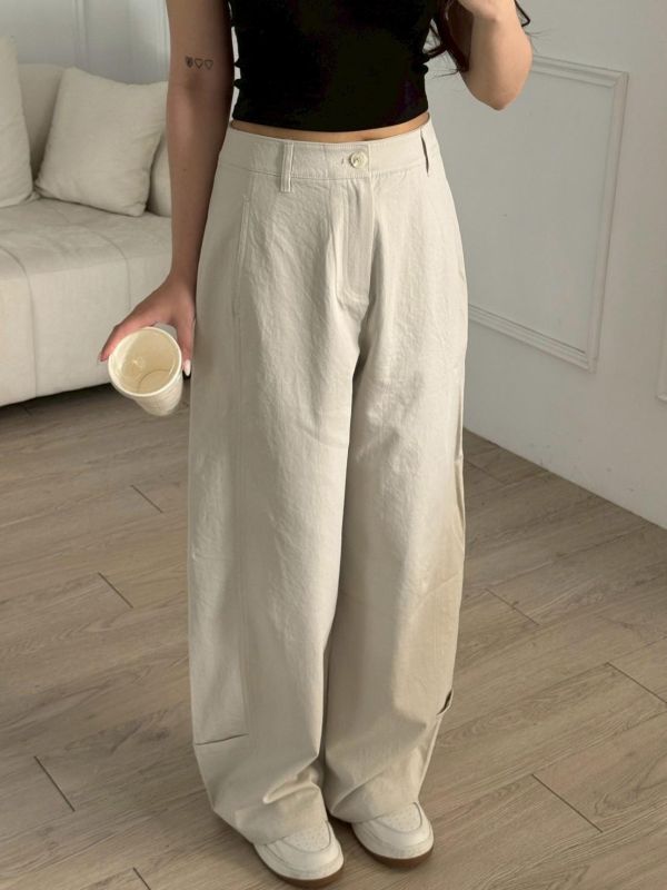 【現貨】“限量無壓工裝褲” 利用立體剪裁達到修飾效果 微弧度剪裁 (2colors) #GH16C1309-03 