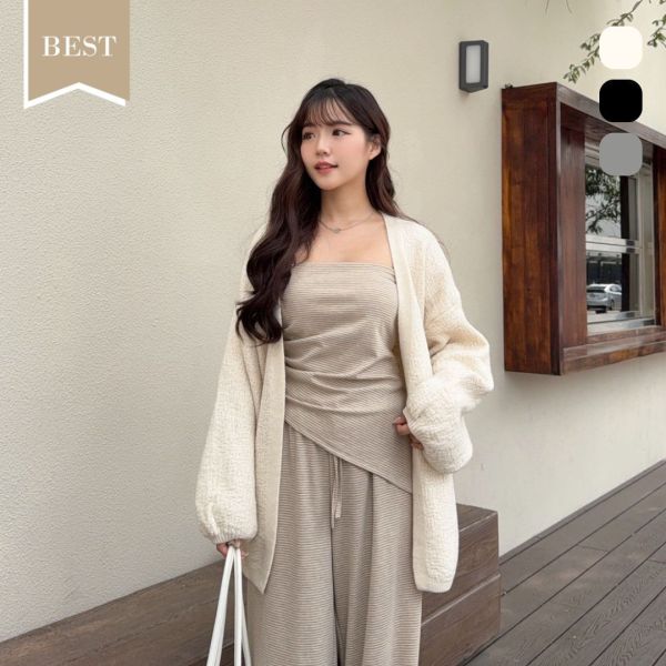奶酥厚片 百搭溫柔繭型針織毛衣外套 (3colors) #ZC05 