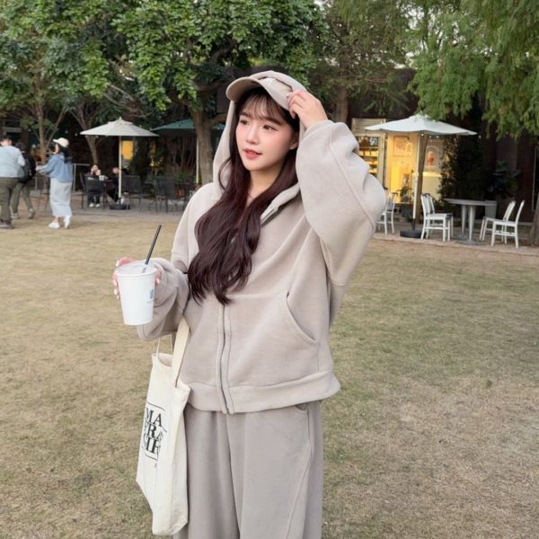 泰迪茸茸 舒服到不想脫下來的溫暖休閒套裝 (2colors) #ZE03 