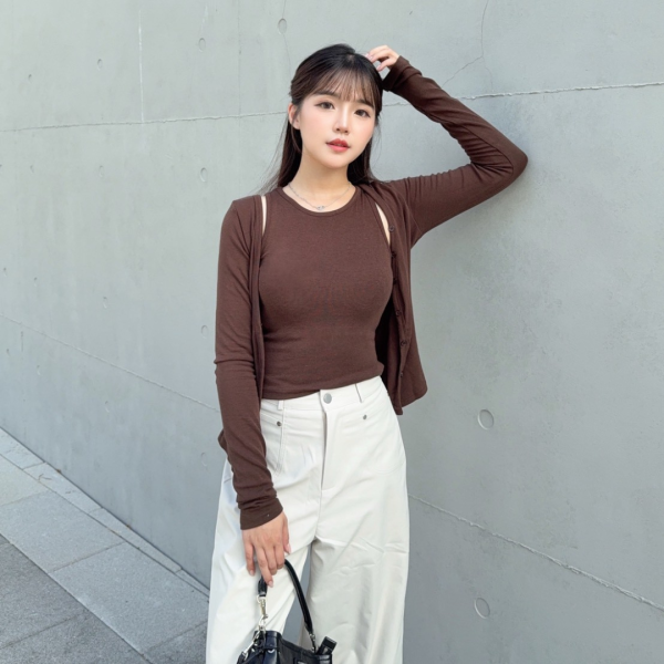 懶人bi備 好版型舒適百搭真兩件套set (2colors) #ZB03 