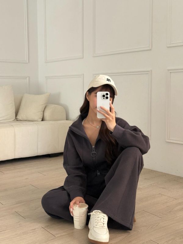 【現貨】“自訂款無重力套裝” 黑科技冬暖夏涼 零壓感休閒set (3colors) #GA15D9017-03 