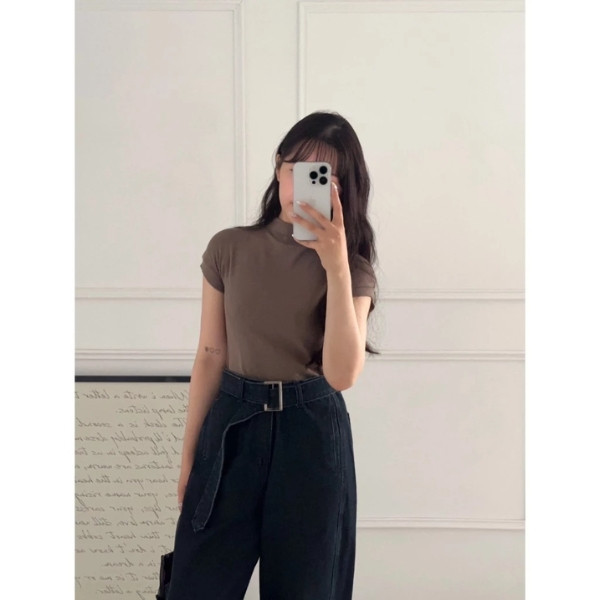 【現貨】Daily wear高級感小立領舒適Tee(4colors) #E09 