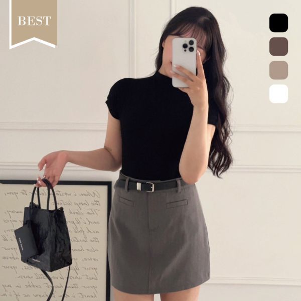 【現貨】Daily wear高級感小立領舒適Tee(4colors) #E09 