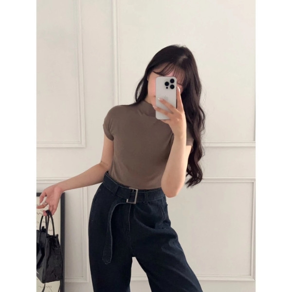 【現貨】Daily wear高級感小立領舒適Tee(4colors) #E09 