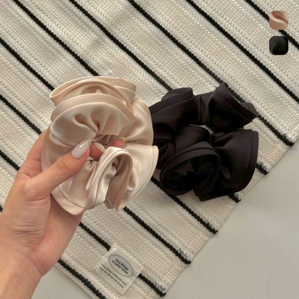 【現貨】薔薇甜夢 高級法式斷面髮圈 (2colors) #ZL05 