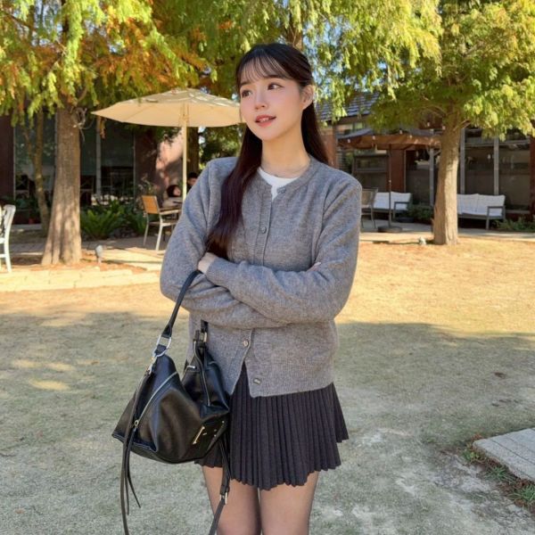 午後自修室 毛呢顯瘦A字百褶短裙 安全褲設計 (2colors) #ZF03 