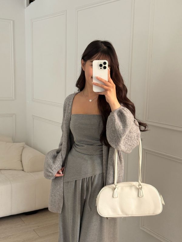 【現貨】人手一套.ᐟ.ᐟ 本期必敗設計感條紋長褲套裝set (3colors) #ZC03 