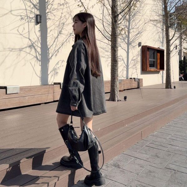 【現貨】日光舊影 春夏透氣柔軟oversize大口袋牛仔外套 (2colors) #1812 