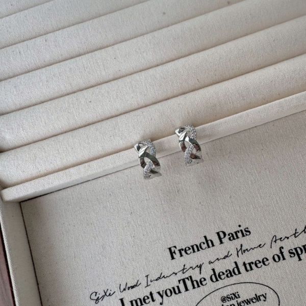 【現貨】個性幾何麻花 S925純銀麻花耳環 (2colors) #B06 