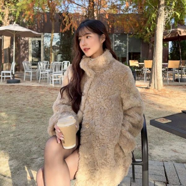 【現貨】年末王炸  重工高級感千金毛毛立領外套 (2colors) #ZG04 