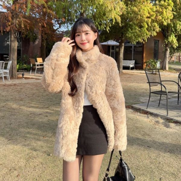 【現貨】年末王炸  重工高級感千金毛毛立領外套 (2colors) #ZG04 