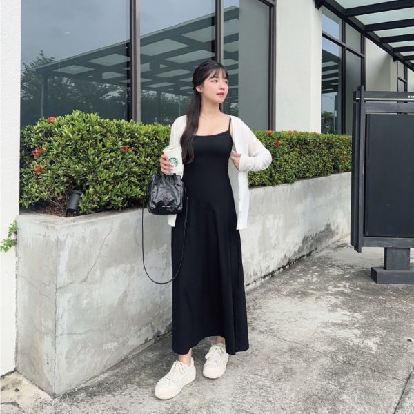 Léa Dress 自留百搭細肩連身長裙 (2colors) #R06 