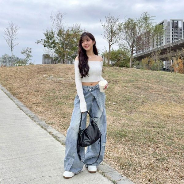 【現貨】街頭Slay 重工設計感個性刷破牛仔褲 (1colors) #ZI05 