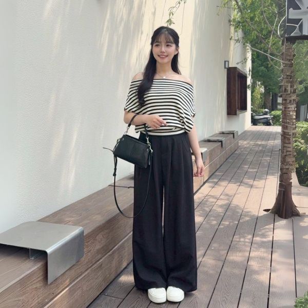 一年穿四季 俐落剪裁百搭垂墜顯瘦西裝長褲 (2colors) #Z15 