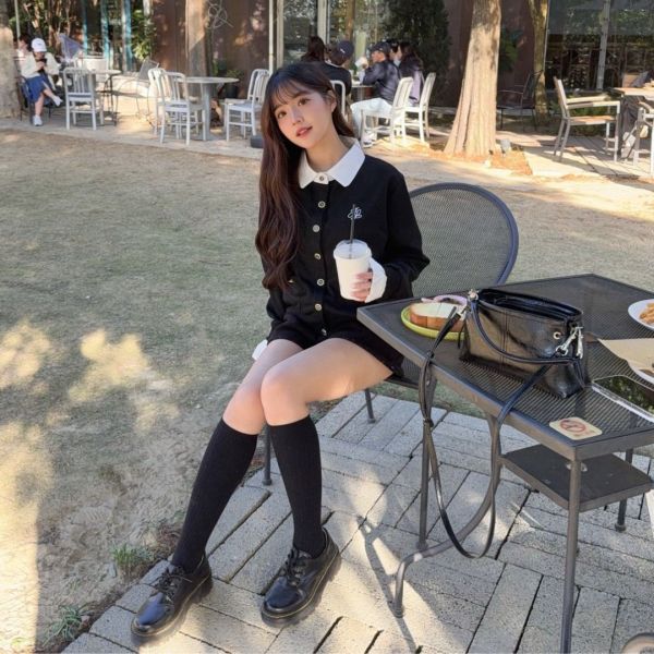 溫莎少女 甜美精緻小香假兩件上衣 (1colors) #ZE08 