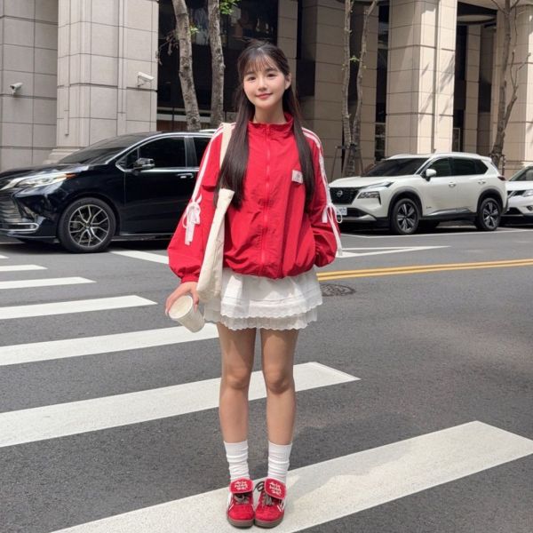 心跳旋律 甜美蕾絲蛋糕短裙 (1colors) #ZA14 