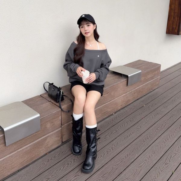 許我耀眼 許妍穿搭高級感休閒set (1colors) #ZD05 