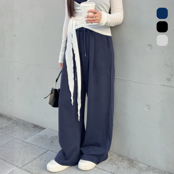 漢南日常 人手一件百搭慵懶棉寬褲 (3colors) #ZA11 