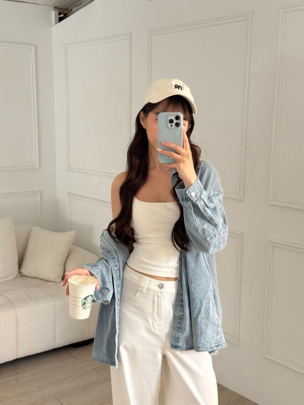 【現貨】日光舊影 春夏透氣柔軟oversize大口袋牛仔外套 (2colors) #1812 