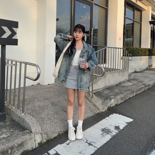 永遠穿不膩 Oversize情侶款重磅牛仔外套 (1colors) #N11 