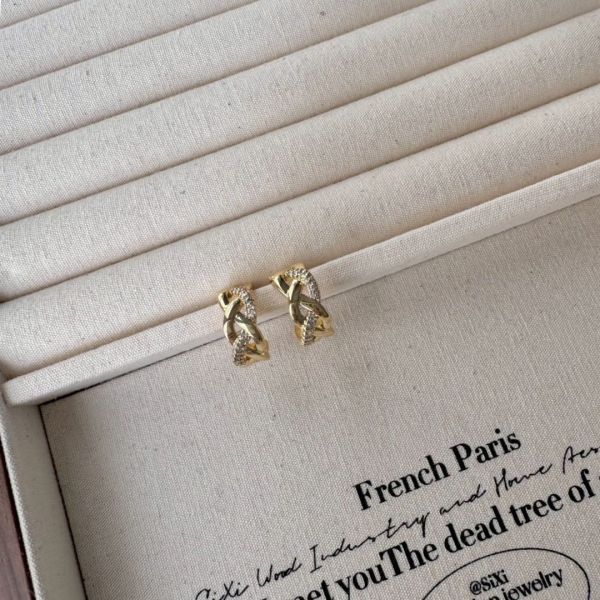 【現貨】個性幾何麻花 S925純銀麻花耳環 (2colors) #B06 