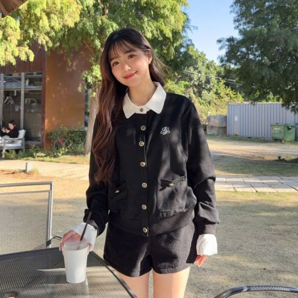 溫莎少女 甜美精緻小香假兩件上衣 (1colors) #ZE08 