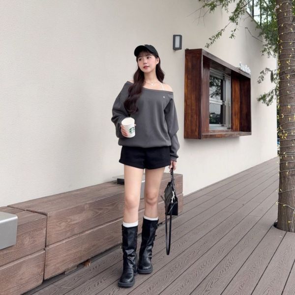 許我耀眼 許妍穿搭高級感休閒set (1colors) #ZD05 