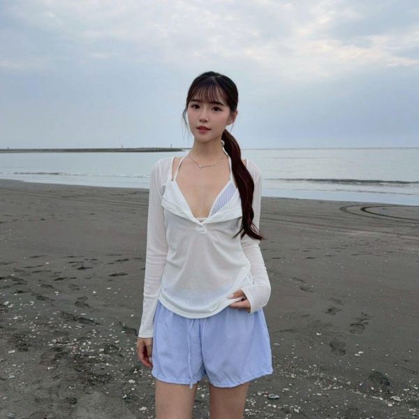 私藏精選 夏日海灘泳裝三件組 比基尼+罩衫+沙灘褲  (1colors) #ZL03 